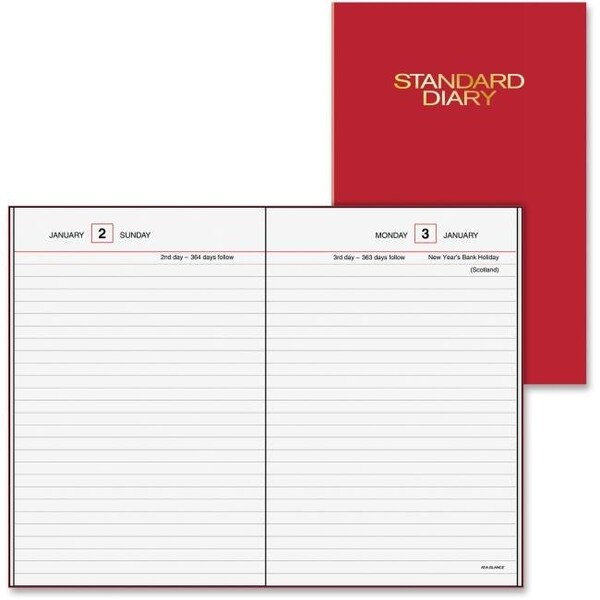At-A-Glance At A Glance AAGSD38713 5 x 7.5 in. Daily Business Dairy 2019 Red AAGSD38713 - main